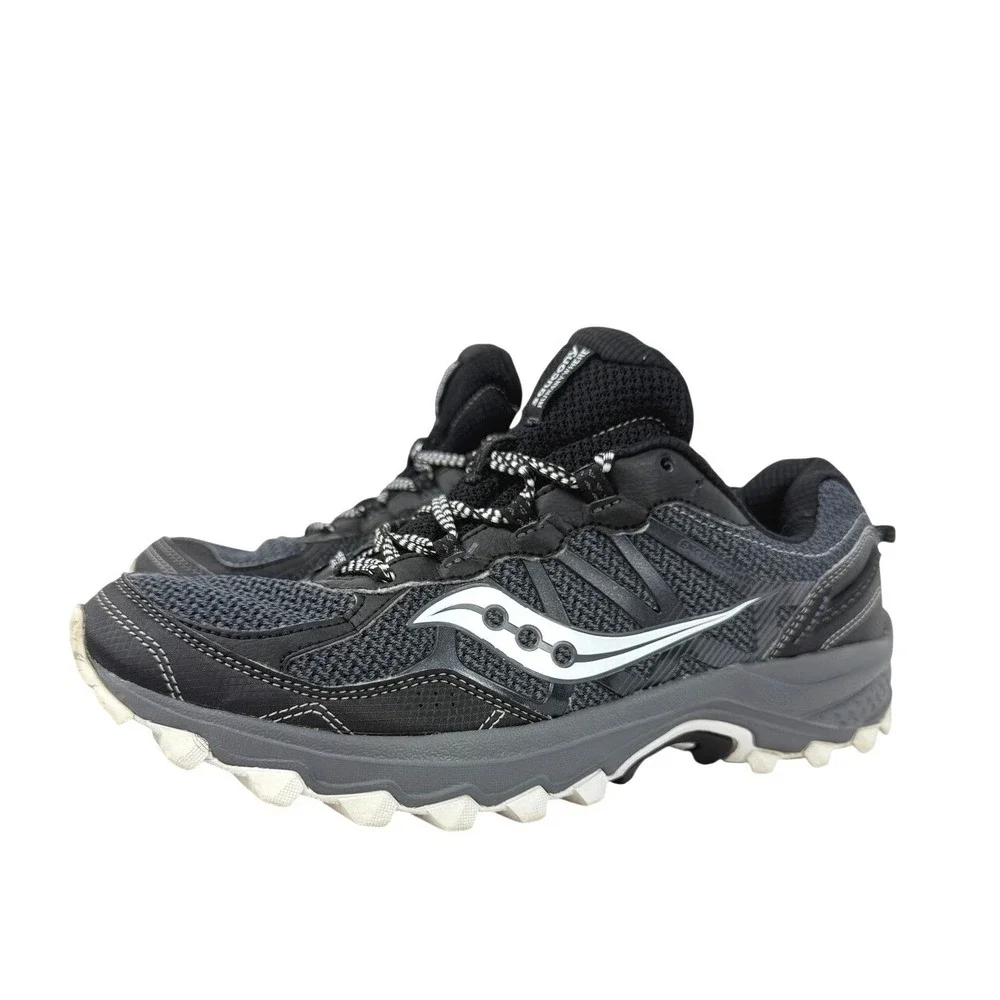 Saucony Excursion TR14 Womens Size 9.5 Black Gray Trail Running Shoes S10392-11